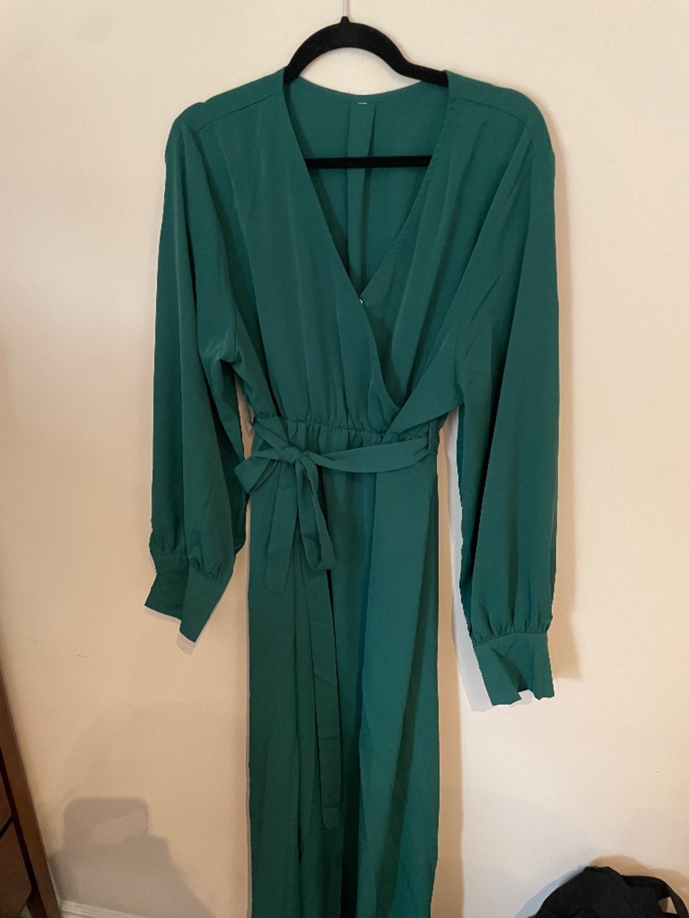 Emerald Green Long sleeve maxi dress